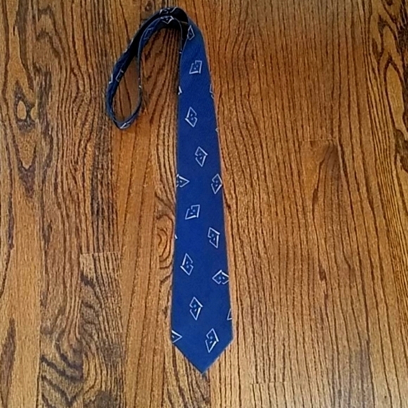 Valentino Repp Vintage All silk Handmade Designer's Italian Blue Men's Necktie - Picture 3 of 7